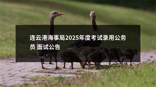 连云港海事局2025年度考试录用公务员 面试公告                进入阅读模式 图片