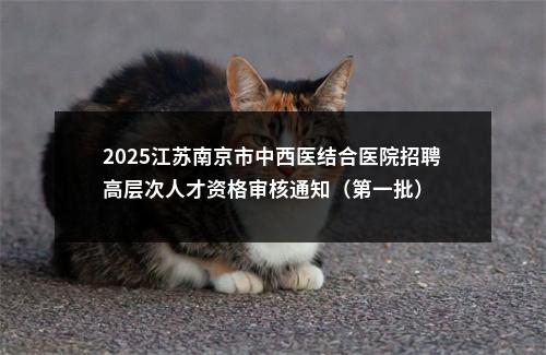 2025江苏南京市中西医结合医院招聘高层次人才资格审核通知（第一批）                进入阅读模式 图片