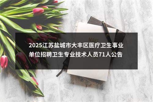 2025江苏盐城市大丰区医疗卫生事业单位招聘卫生专业技术人员71人公告                进入阅读模式 图片
